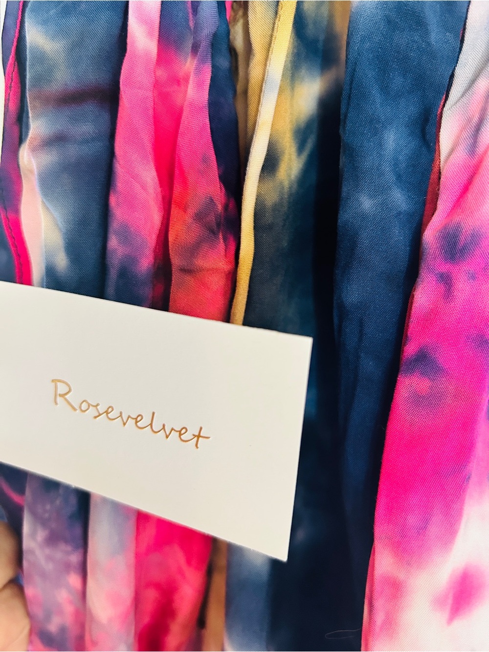 Rosevelvet Tie-Dye Wide Leg Jumpsuit with Adjustable Straps - Pink, Navy & Brown